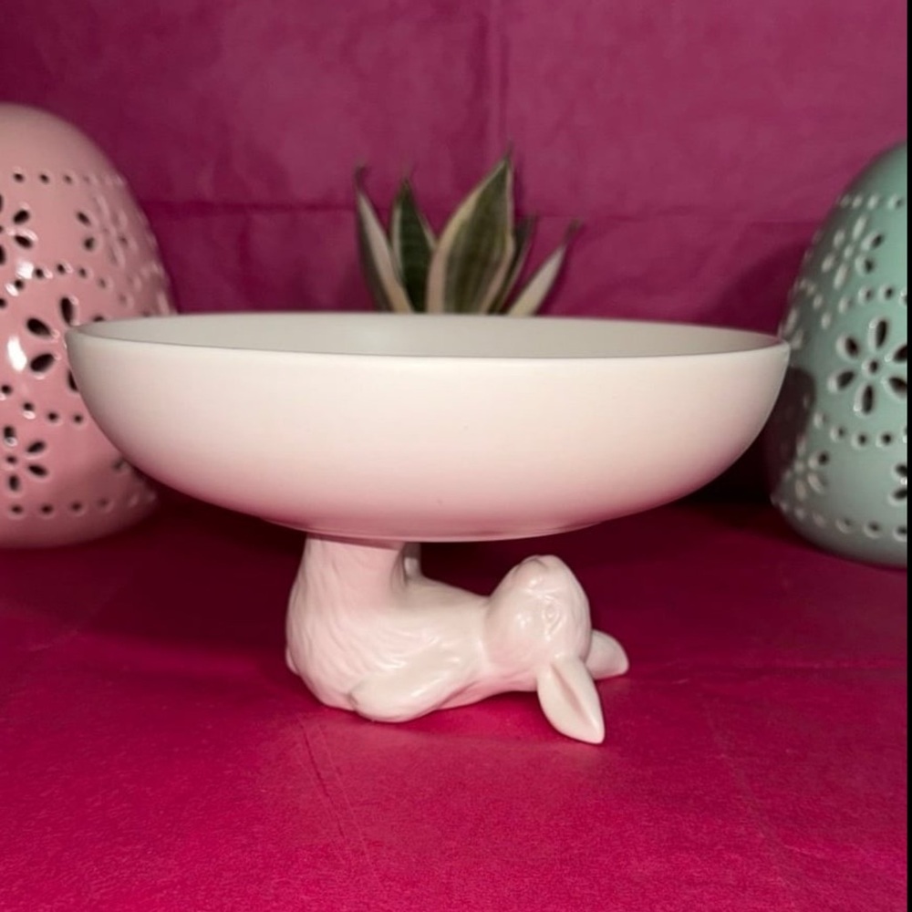 Threshold Bunny Ceramic Candy Dish /Dessert Stand